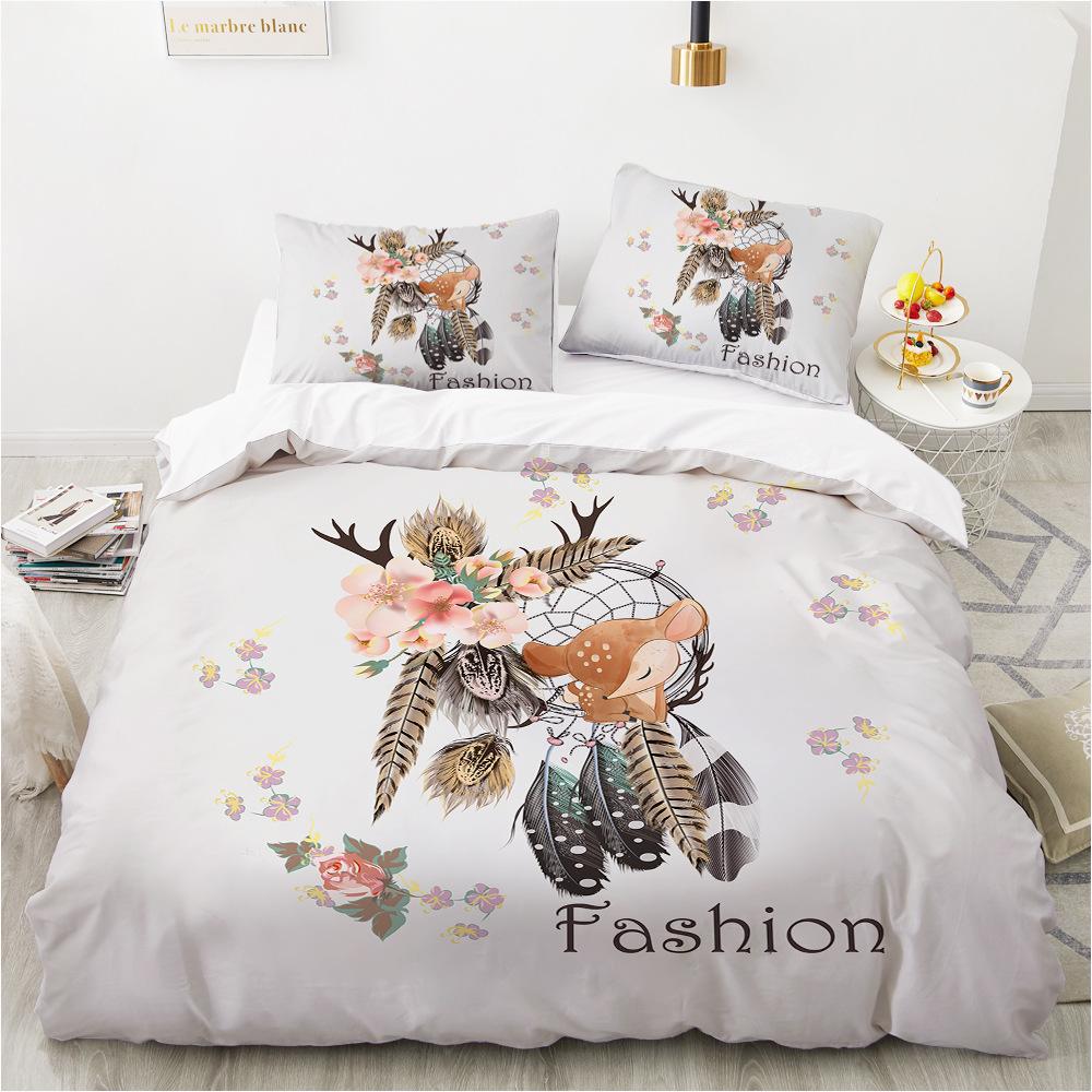 3D Dreamcatcher Bedding Set Animal Bedding Cover Pillowcase 2/3pcs Men's and Boys' Cover Gift Good Dream Theme