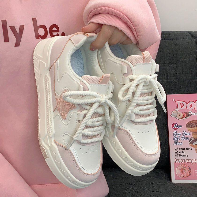 Thick-soled spring and autumn Hong Kong style increases by 22 new casual sports shoes niche board shoes