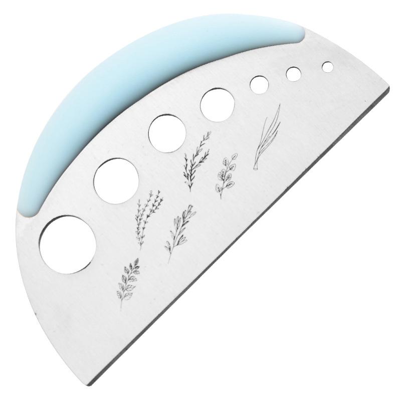 

1 шт. 7-отверстий Нож для трав Нож для трав Стриппер для трав и Нож для трав 2 в 1 Новый Нож для трав синий