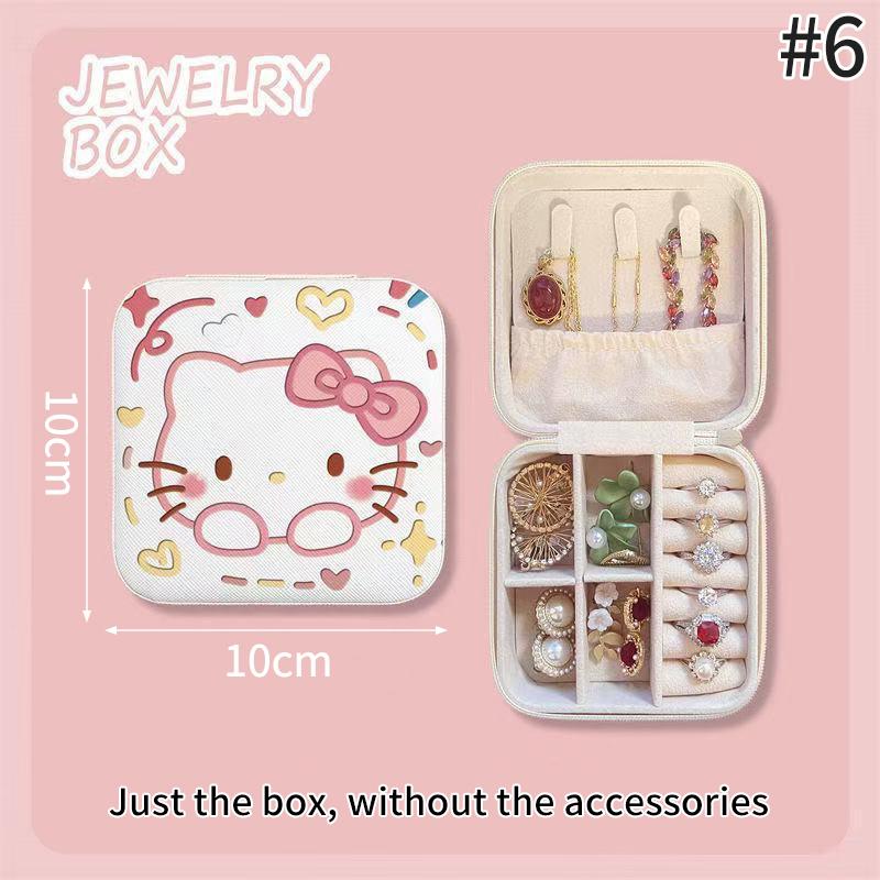 Leather  Jewelry Box Earrings Necklaces Rings Storage Box Travel Portable Ring Box Jewelry Organization Girls Gifts