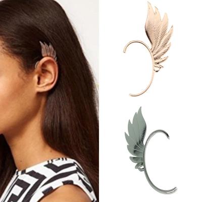 Gift Fashion Jewelry Feather Wings Punk Style Fairy Chain Ear Clip Man Woman Earrings Ear Cuff
