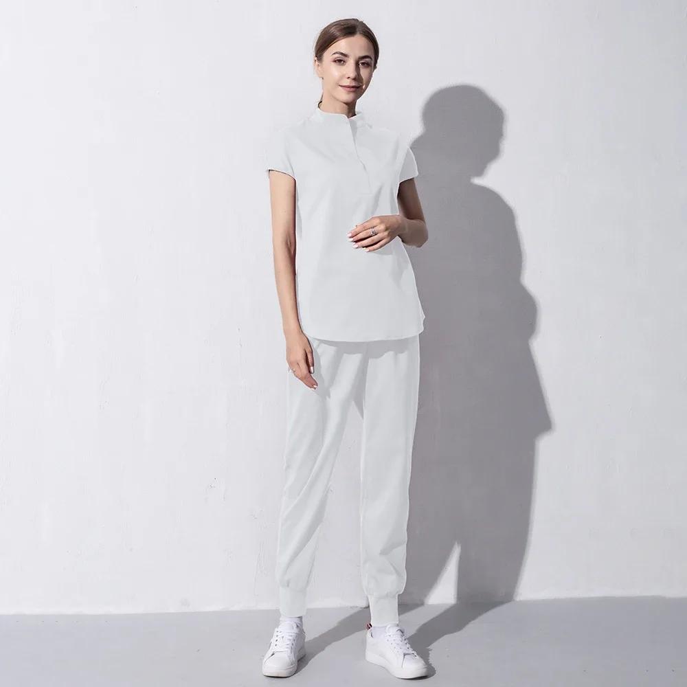 Fashion Women Workwear Scrub Tops+pant Medical Uniform Surgery Scrubs Shirt Short Sleeve Pet Shop Doctor Nurse Nursing Uniform