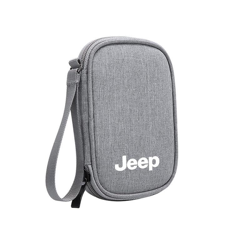 

Portable Car Storage bag for car keys car driver s license Cable Gadget Card Pouch for Jeep Renegade Wrangler JL JK Gladiator