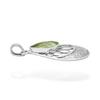 Green quartz pendant, 92.5% silver pendant for her, Pear shape pendant, green stone pendant