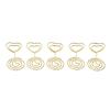 25PCS Sturdy Metal Table Number Stands Heart Shaped Name Card Clips  Valentine's Day Decor