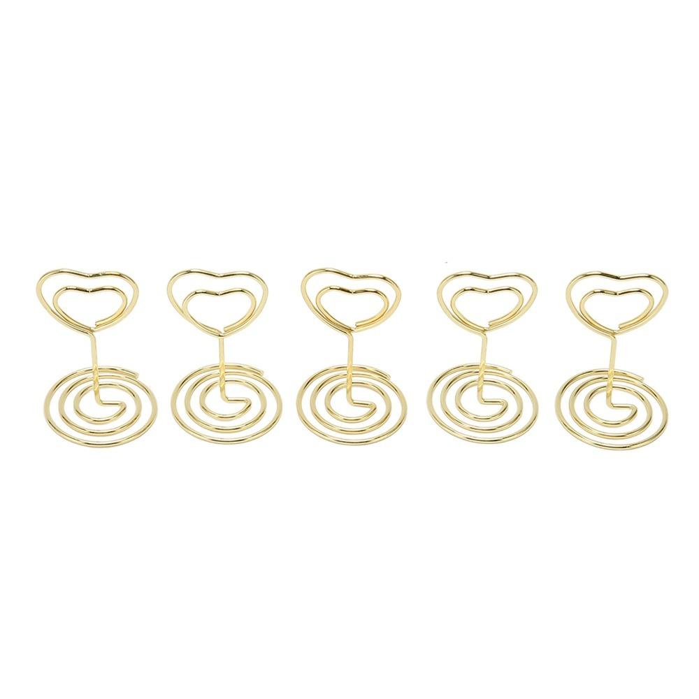 25PCS Sturdy Metal Table Number Stands Heart Shaped Name Card Clips  Valentine's Day Decor