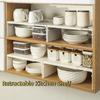 Adjustable Retractable Kitchen Shelf Non-slip Dish Shelf Multi-functional Shoe Rack Pantry