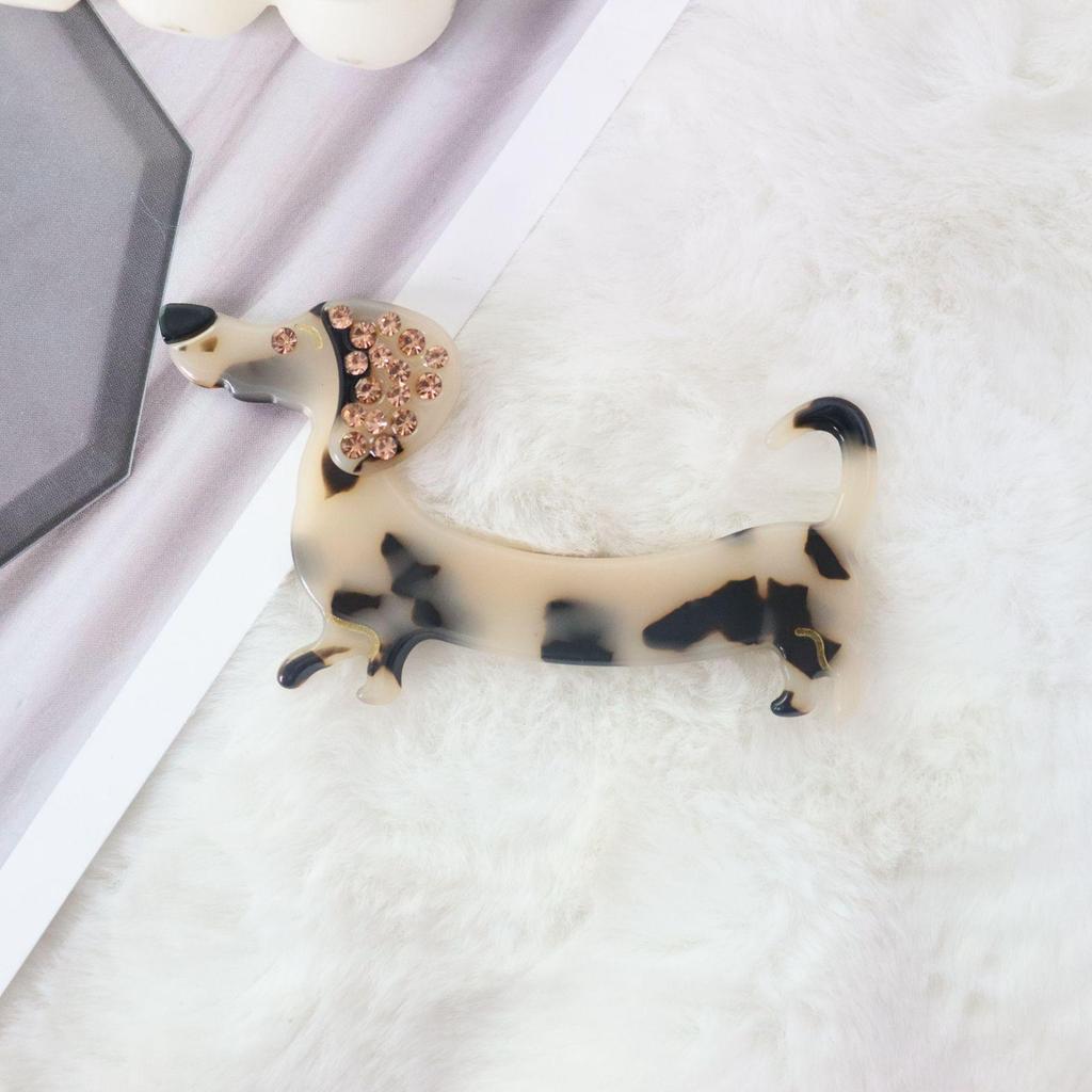 8cm Korean Style Rhinestone Acetate Duckbill Clip for Flyaway Hair and Bangs