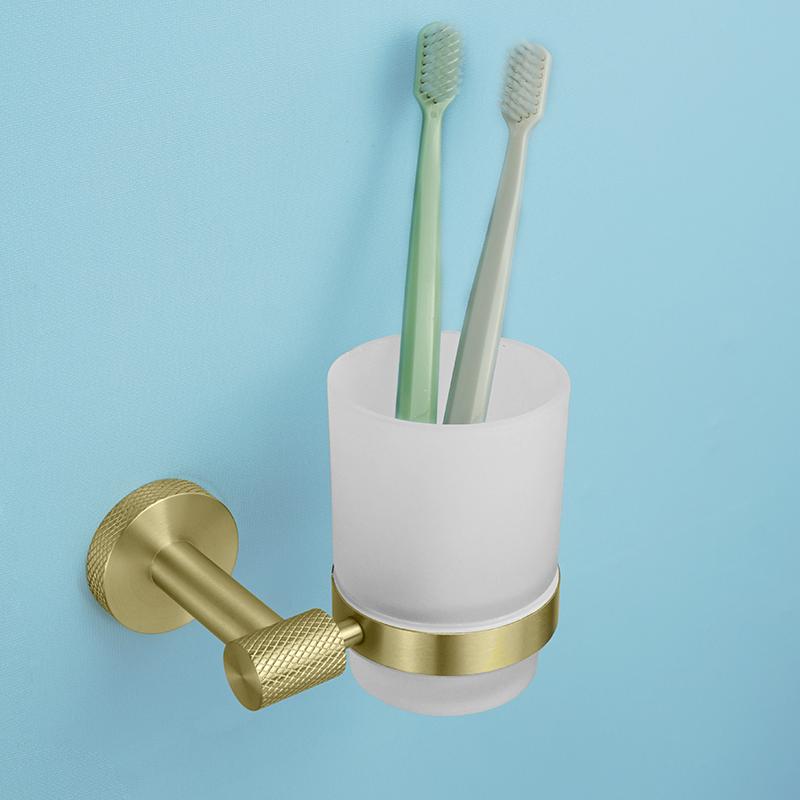 Brushed Gold Stainless Steel Knurling Towel Bar Holder Toilet Roll Holder Bathrobe Hook Hanger Towel Holder Bathroom Accessories