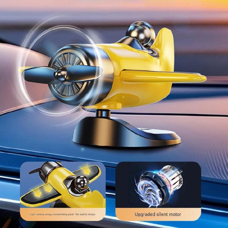Multipurpose Solar Powered Rotating Aircraft Decors Energy Efficient Dashboard Decoration for Cars Offices Homes Present