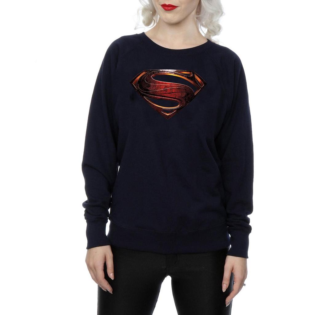 DC Comics Womens/Ladies Justice League Movie Superman Emblem Sweatshirt