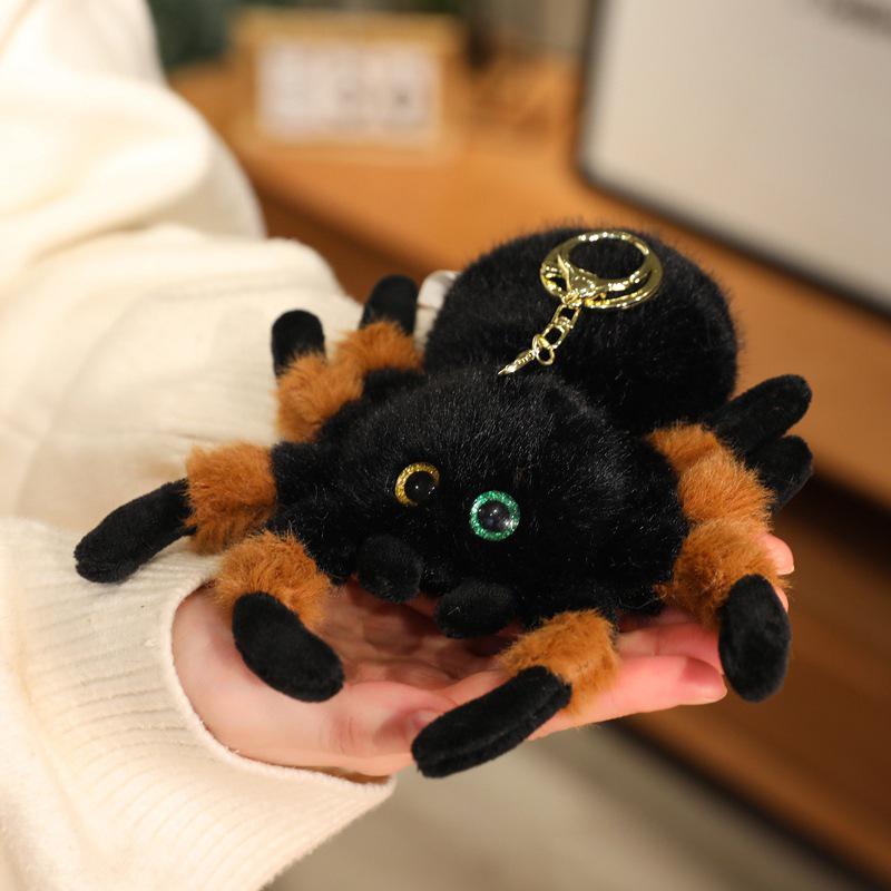 Colorful Four-Eyed Spider Plush Pendant Toy
