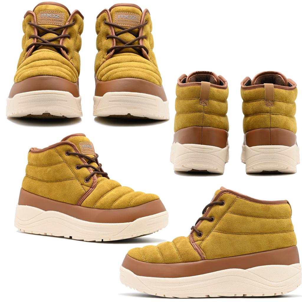 Mozu Winter Snow Urethane Fleece Size M Men's Boots, Waterproof, Water-Repellent, Non-Slip, Padded, Lining, Brown, 4671, (4671,BRO,M)