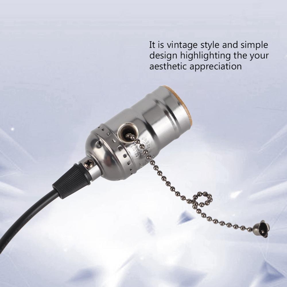 With Pull Chain Switch Pendant Light Fixture E26 E27 Pendant Lamp Holder Pendant Light Kit Cafe чёрный