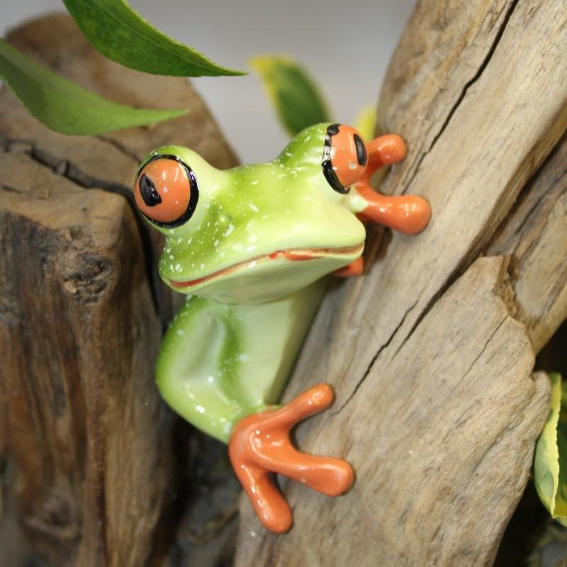 Resin Frog Figurine Desktop Decor Office Monitor Accessory Creative Gift Small Animal Ornament