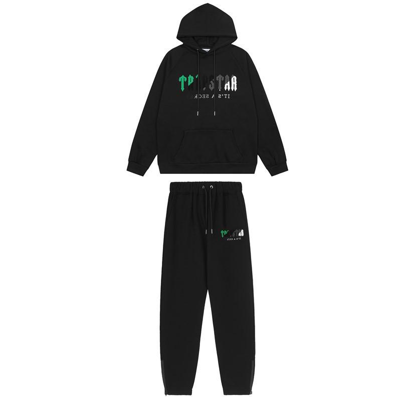 Trapstar Rotes & Schwarzes Tigerkopf Hoodie und Hosen Set