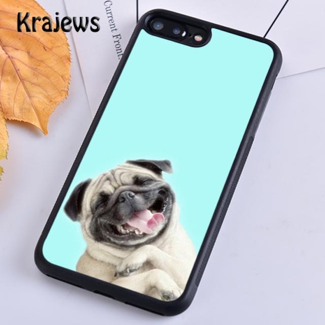 Krajews CUTE PUPPY PUG DOG MOPS Phone Case Cover For iPhone 14 5 6s 7 8 Plus X XR XS 11 12 13 Pro Max Samsung S21 S22ultra Plus