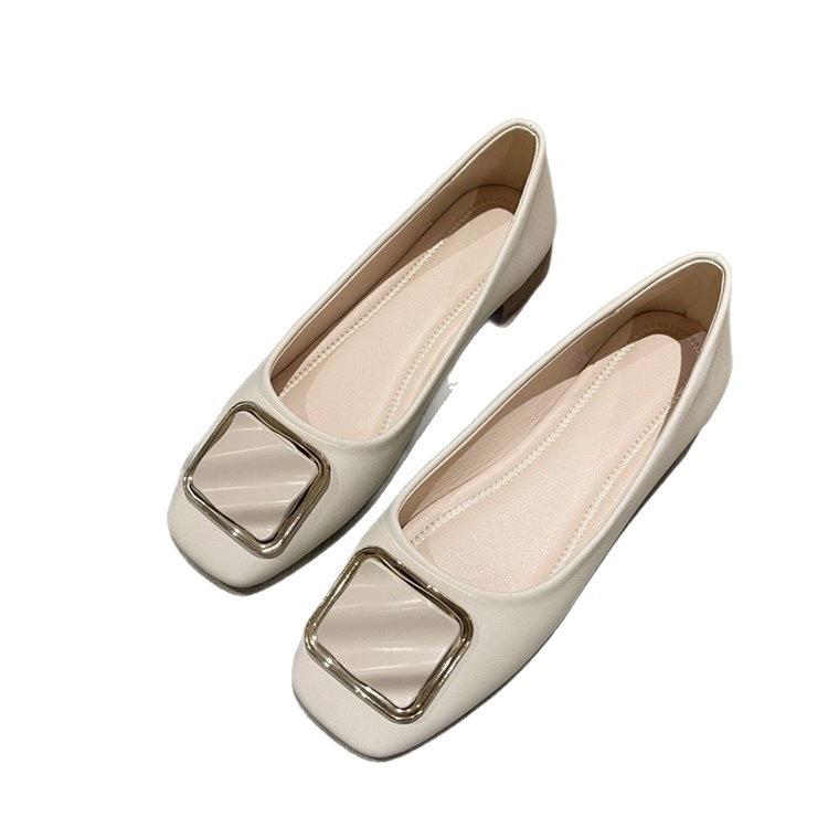 New gentle single shoes, autumn fairy evening evening breeze soft-soled flat shoes, shallow mouth Doudou shoes