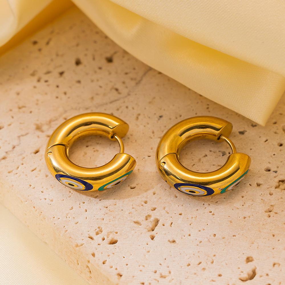 

Модные серьги премиум-класса Sense Oil Dripping Eyes Solid Earrings Delicate Ear Buckles