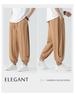 2024 Men's Cotton Linen Athletic Long Pants: Plus Size, Casual Elastic Waist.