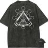 Tricou Jujutsu Kaisen Sukuna Bărbați Mahoraga Wheel Vintage Acid Wash Streetwear Retro Anime Japonez Grafic