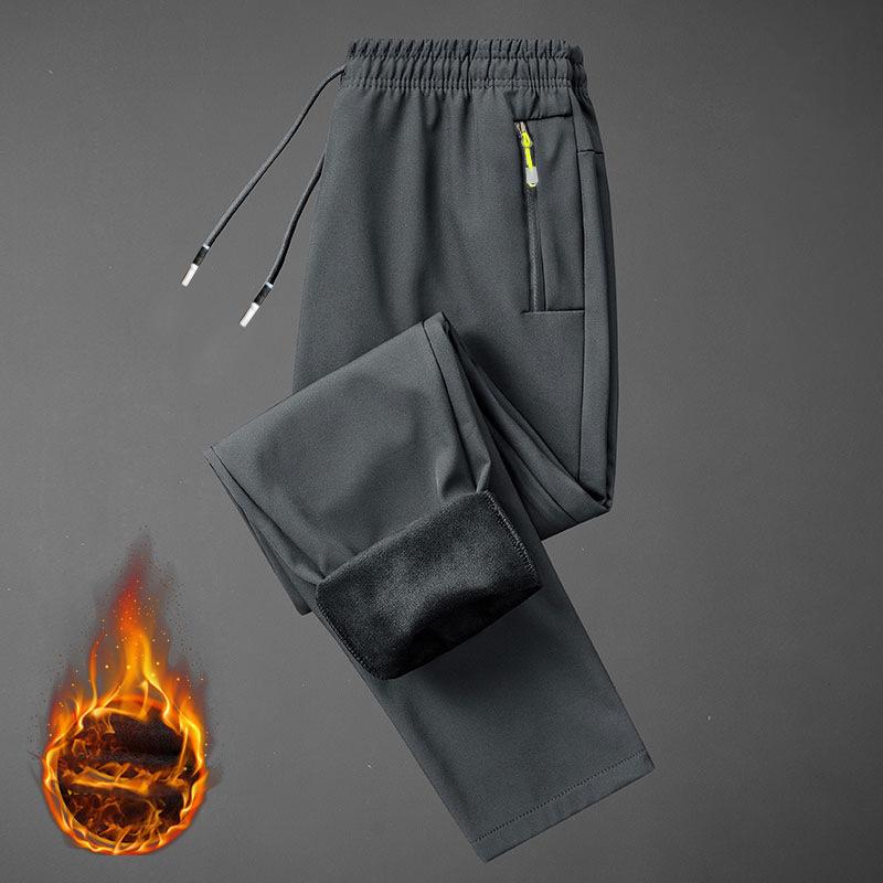 

Женские эластичные ветрозащитные брюки с бархатной подкладкой | Активный комфорт с деталью в виде кармана на молнии 2XL