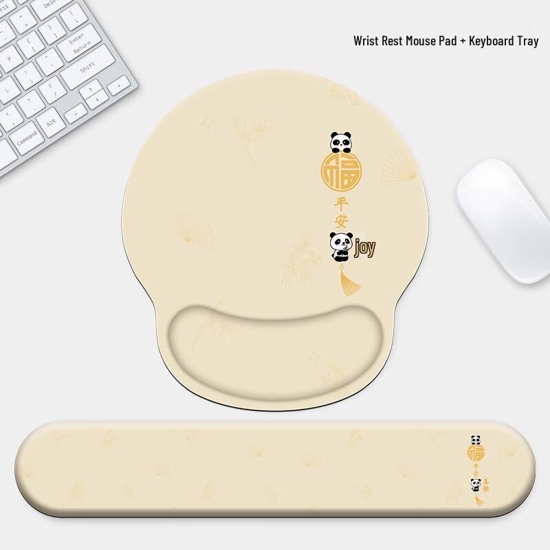 Panda Ergonomic Wrist Rest Mouse Pad and Keyboard Support Set