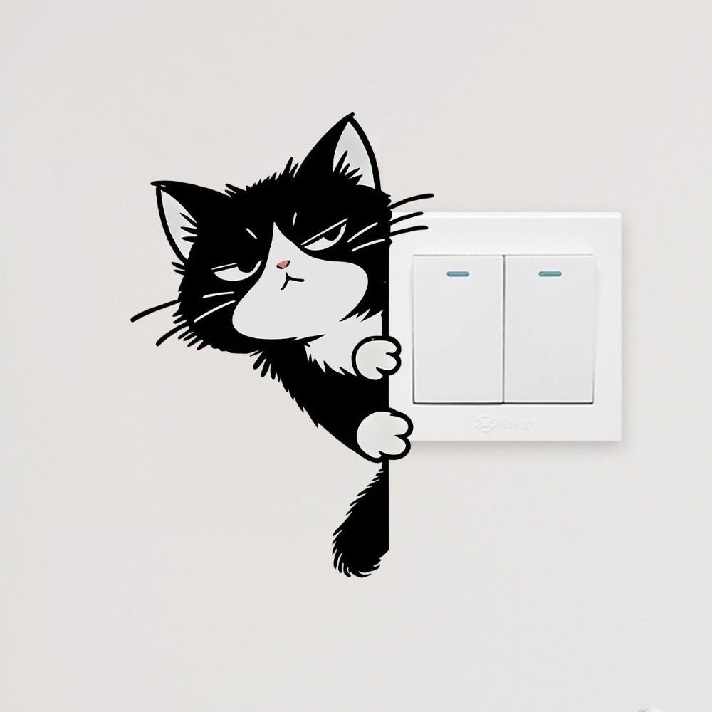 Dekorationen Katze Leuchtende Aufkleber Selbstklebend Leuchtende Katzenaufkleber Wohnzimmer