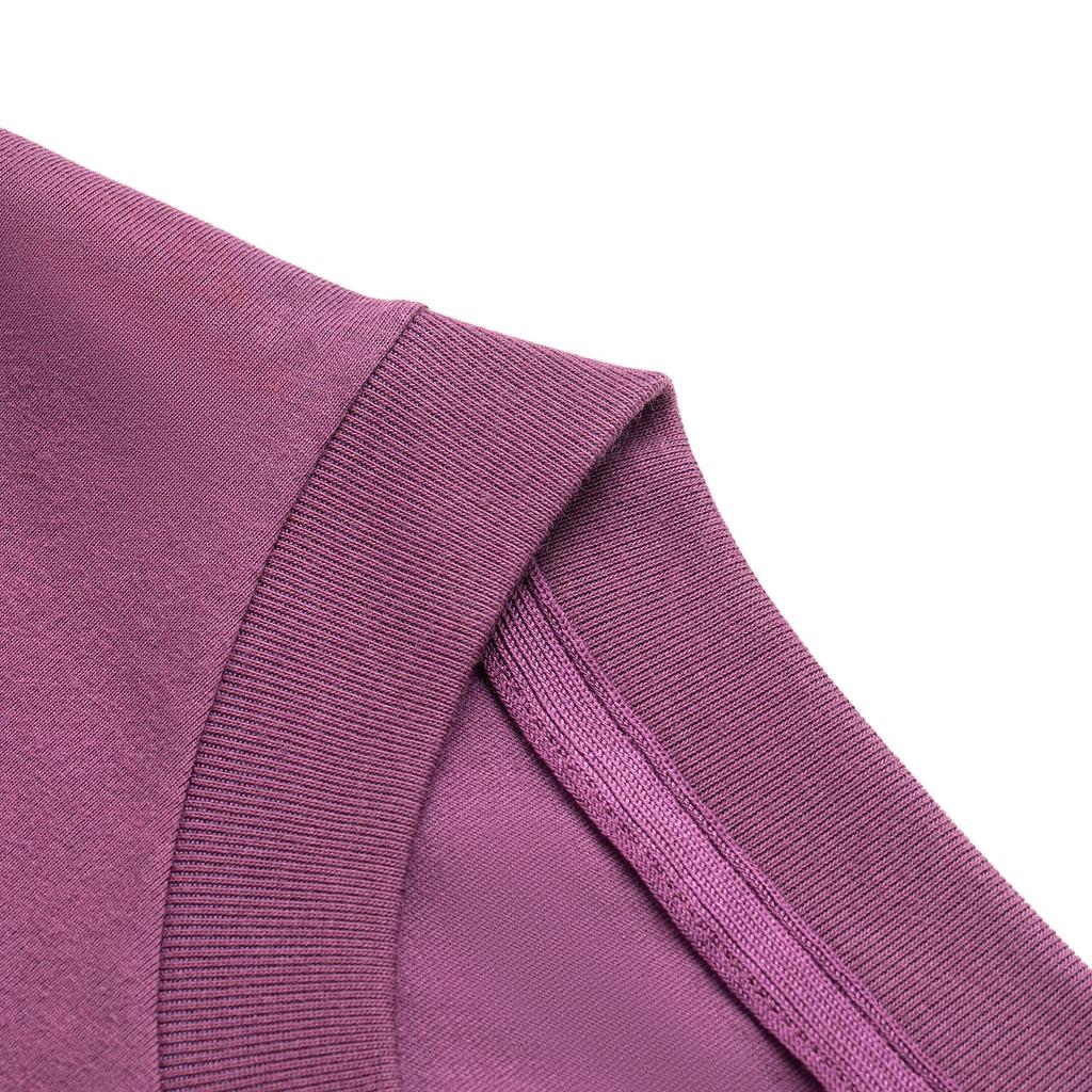 Li Ning China Color Series Solid Color Loose Comfortable Versatile Breathable Short Sleeve T-Shirt Unisex Tops Purple AHSU737-3