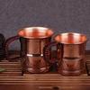 Braided Handle Copper Mug for Beer Milk and Juices with Comfortable Grip Drinking Cup Kitchen Essential