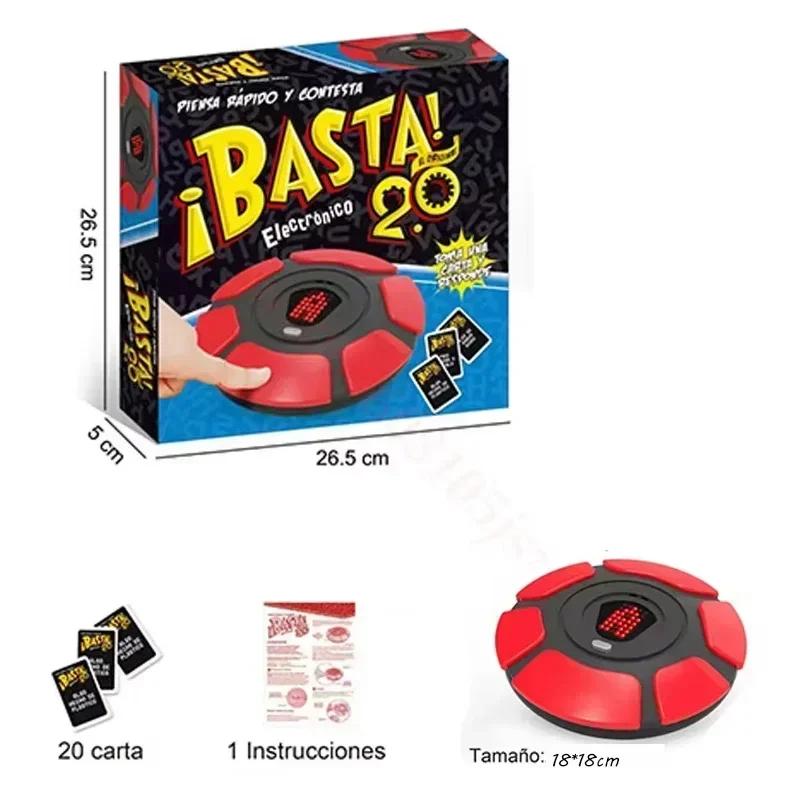 Basta 2.0 Spanish English Word Board Game Electronic Button Digital Display Quick Thinking Letters Pressing Travel Games Gifts