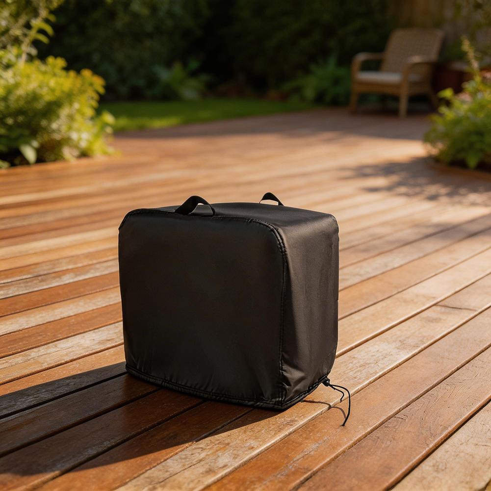 Waterproof 420D Oxford Ice Cube Machine Protective Cover Black Dust Resistant Shield With Drawstring For Home Kitchen Appliance