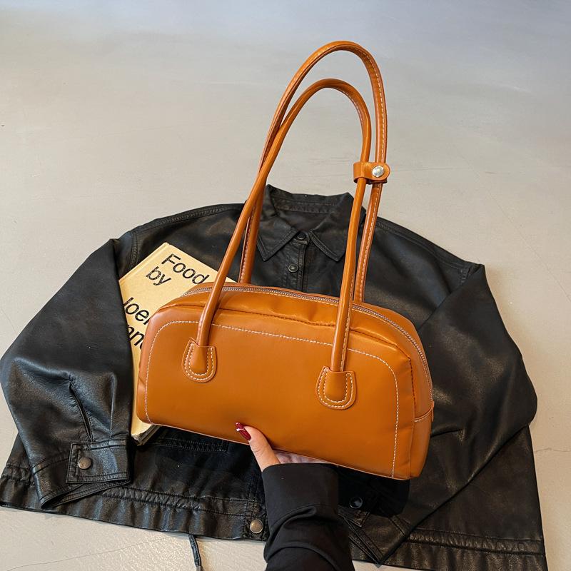 

Ретро мода портативная наплечная сумка лето новая высококлассный темперамент повседневная универсальная сумка подмышку женская коричневый