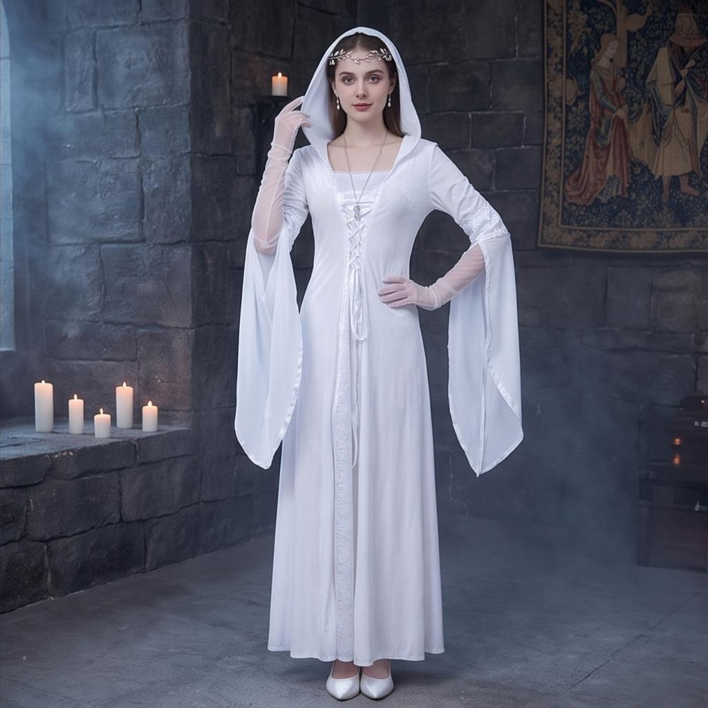 Women's Cape Dress for Halloween Costume