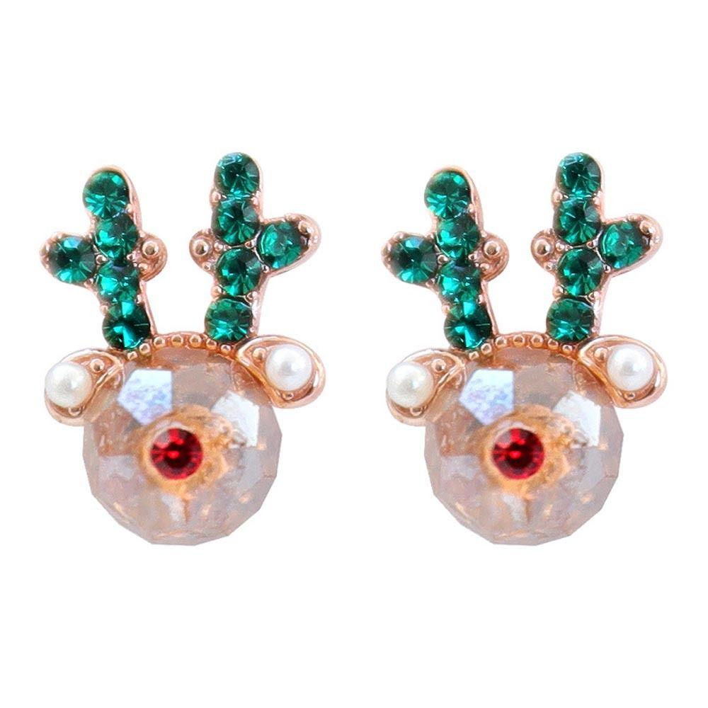 Tree Bear Bow Elk Snowflower Drop Earrings Santa Claus Dangle Earrings Christmas Stud Earrings