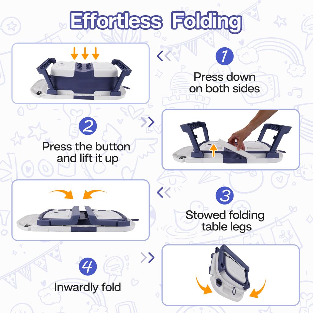 Baby Bathtub,Baby Bath Tub with Soft Cushion & Thermometer,Baby Bathtub Newborn to Toddler 0-36 Months,Portable Travel Baby Tub