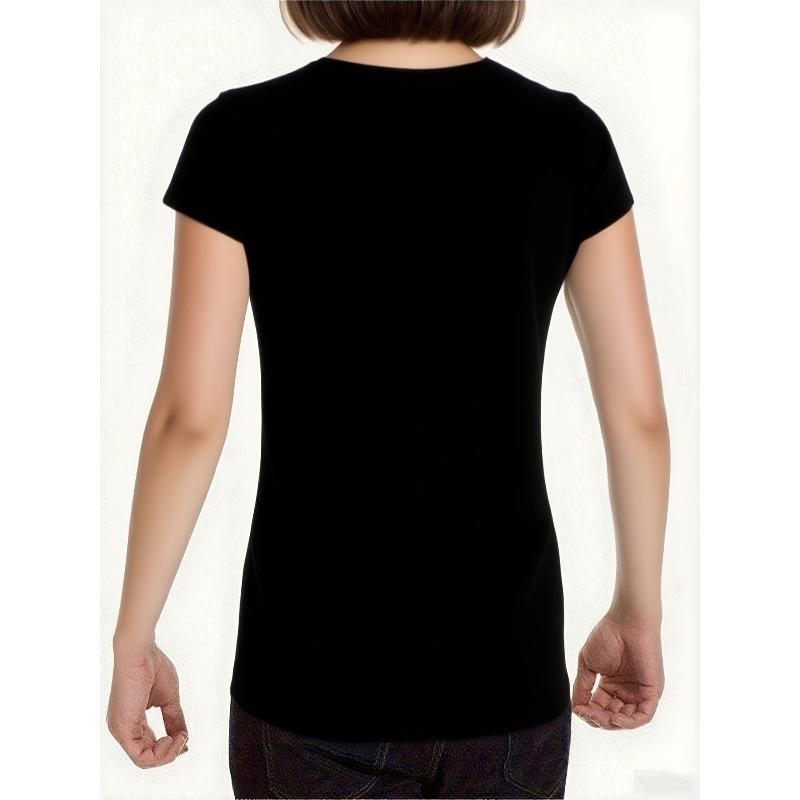 Women'S Summer Black Round Neck Short Sleeve T-Shirt Featuring A Sunflower Leopard Print, A Breathable Casual Design Perfect for Home,