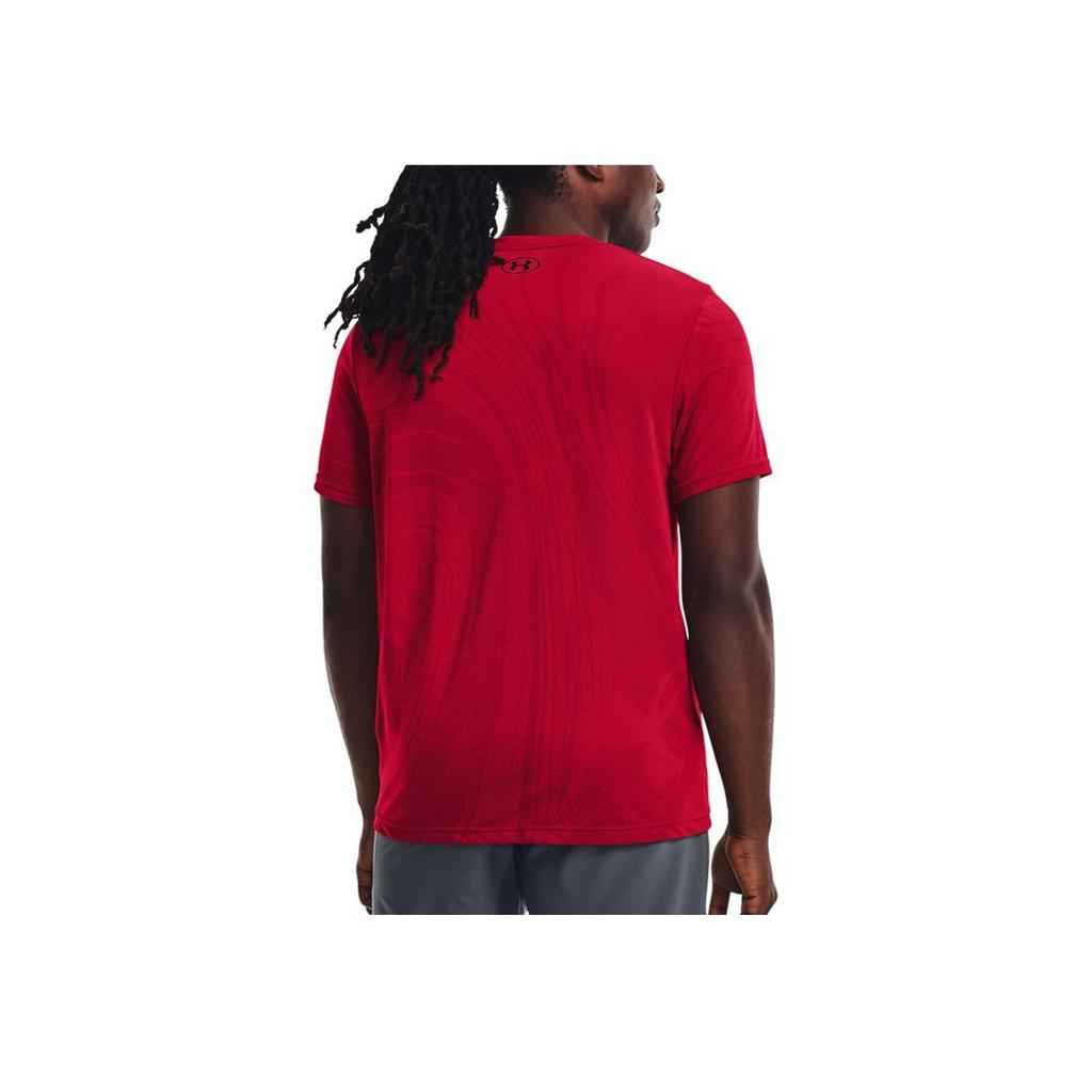 Under Armour Solid Logo Crew Neck T-Shirt Men Tops Red 1370449-600