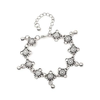 Women Vintage Chain Hollow Foot Anklet Water Drop Tassel Jewelry Decoration Gift