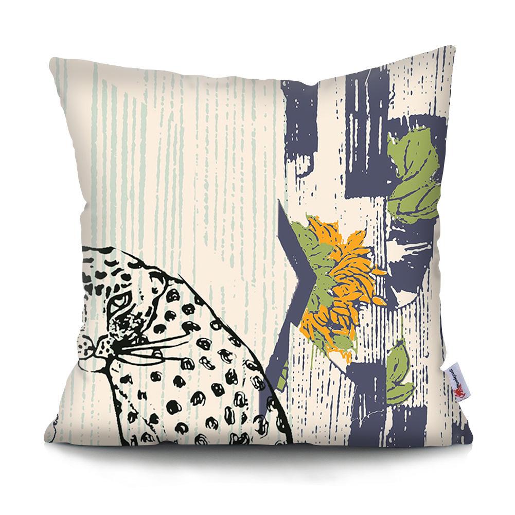 Plant and Fruit Printed Pattern Cushion Cover for Home Living Room Sofa Bedroom Decoration Waist Cushion Pillowcase