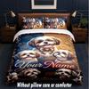 Family Friends Theme Custom Text Or Name 3Pcs Bedding Set,1 Flat Sheet & 2 Pillowcases Personalized Home Bedding