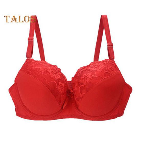 Women's Plus Size Push Up Bra Sexy Floral Lace Full Coverage Underwired Bra Padded Supportive Everyday Bra for Heavy Breast
