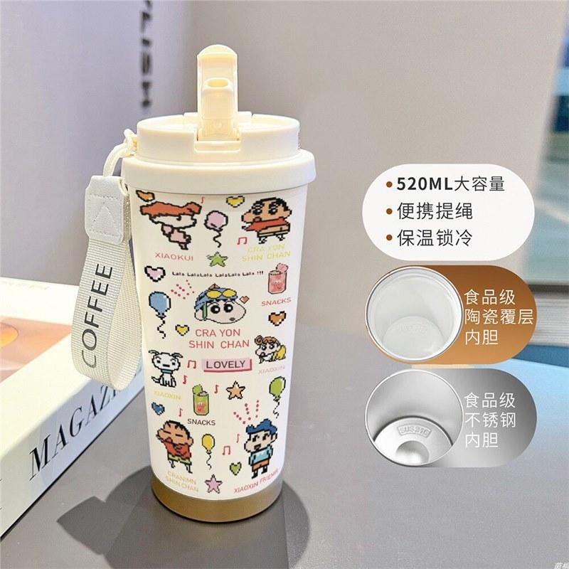 Cartoon Xiaoxin Thermos Cup 111 Stainless Steel Student High Value Office Coffee Cup Large Capacity Water Cup