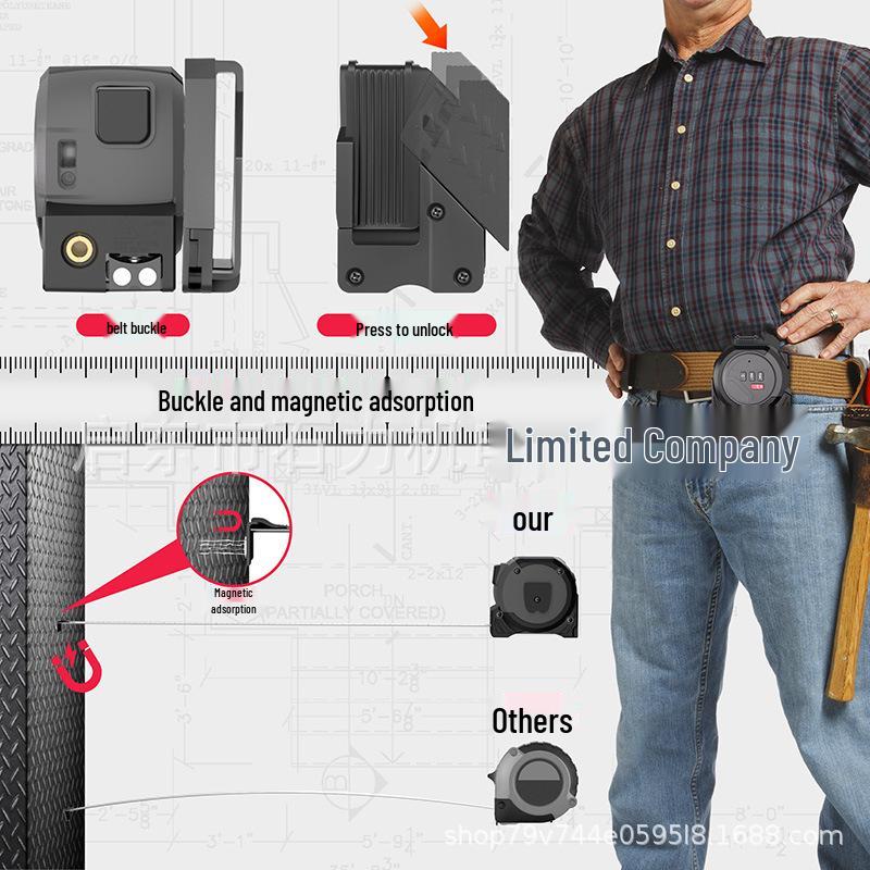 Three-in-One High Precision Laser Tape Measure with Cross Line and Infrared Distance Meter (40m/60m)