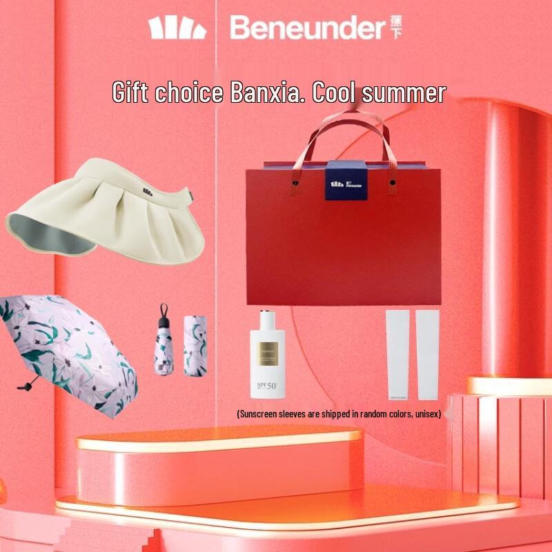 Beneath the Banana 5-Fold UV Protection Umbrella & Hat Gift Set