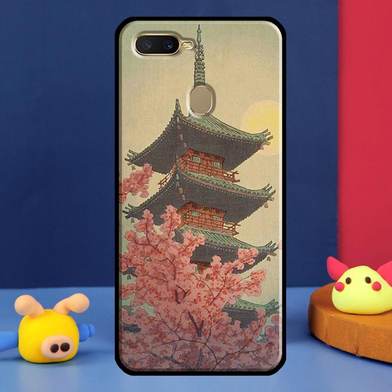 Japanese Style Art Japan Case For Oppo A16 A76 A96 A58 A78 A98 A5 A9 A91 A15 A17 A77 A52 A72 A74 A94 A54S A57S Cover