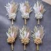 6Pcs Artificial Dried Flower Bouquet Bohemian Mini Flower Bouquet DIY Crafts Vase Wedding Party Home Office Table Centerpiece Decoration