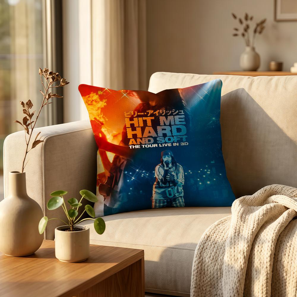 American singer BBillieGirl Eeilish cushion cover Comfortable Decorative For Bedroom Living room Dormitory Picnic and Holiday