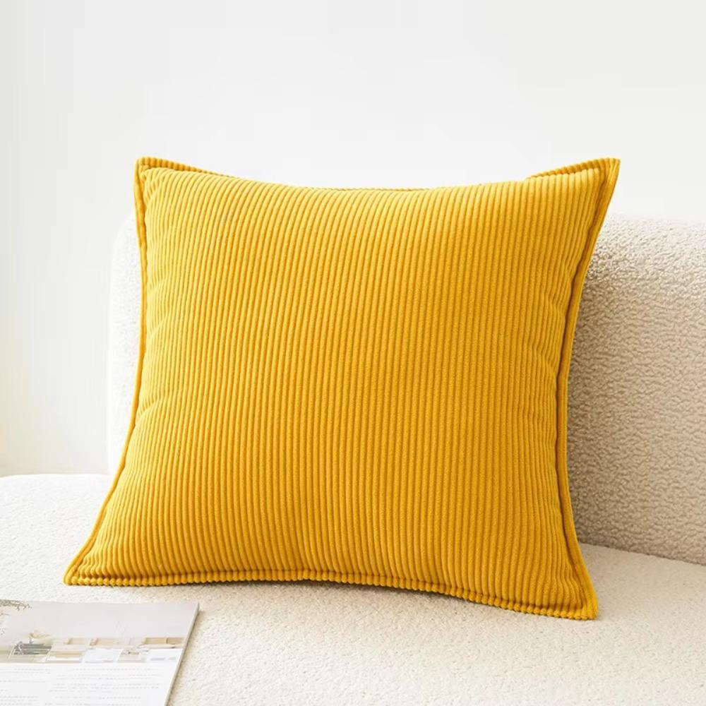 Square Corduroy Striped Throw Pillow Cover Japanese style Cushion Cover Sofa Pillowcase Couch