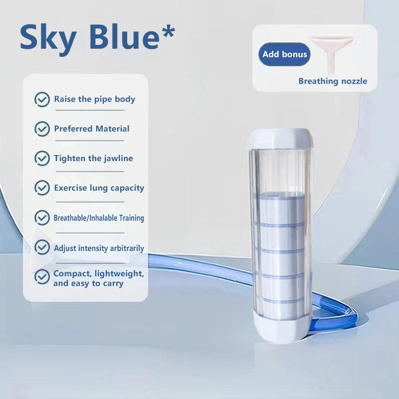 

1 комплект устройства для дыхательных упражнений, тренажер для мышц живота, устройство для тренировки глубокого дыхания, гантель, мужчины, женщины, взрослые, устройство для тренировки объема легких синий